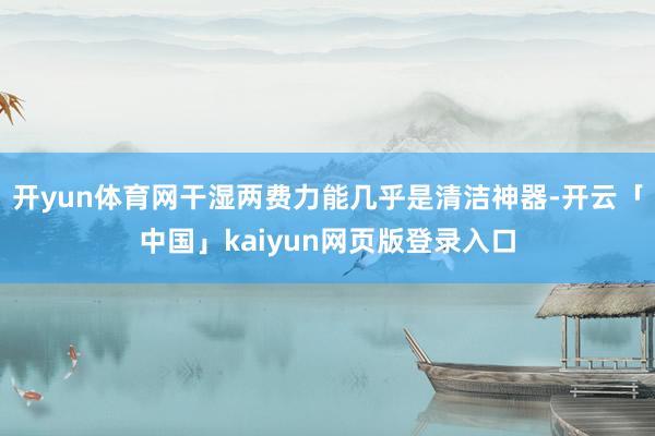 开yun体育网干湿两费力能几乎是清洁神器-开云「中国」kaiyun网页版登录入口