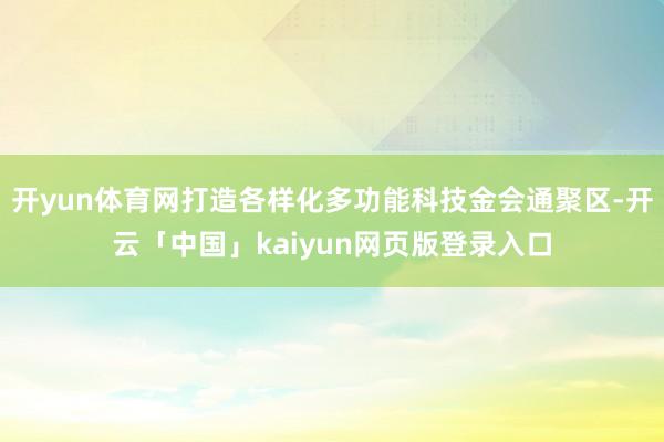 开yun体育网打造各样化多功能科技金会通聚区-开云「中国」kaiyun网页版登录入口
